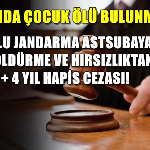 TUTUKLU JANDARMA ASTSUBAYA ADAM ÖLDÜRME VE HIRSIZLIKTAN 25 + 4 YIL HAPİS CEZASI!