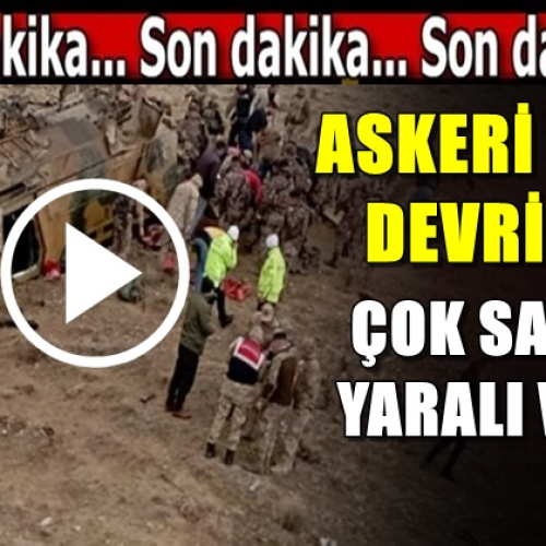 Van’da askeri araç devrildi !!